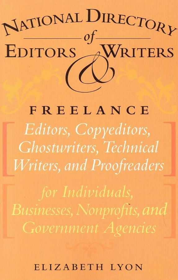 National Directory of Editors and Writers by Elizabeth Lyon book cover